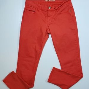 Old Navy Orange Stretch Crop Skinny Jeans